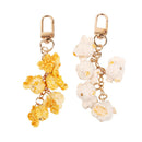 2 Pcs Lovely Popcorn Keychain Keyring for Women Girl Jewelry Simulated Snac H2D9