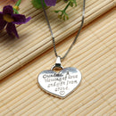 Personalize English Proverbs Love Letter Necklace Pendant Family Gift A