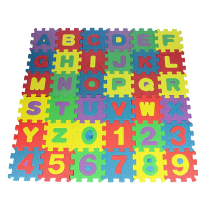 Colorful Alphabet And Numbers Foam Puzzle Play Mat 36