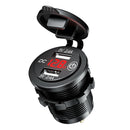 2x 12-24V Dual USB Charger Adapter Socket Car Charger Adapter With touch Switch