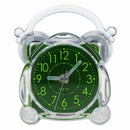 Small Crystal Plastic Desk Bell Alarm Clock with Light N5H4