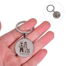 New Cute Mom Dad Dog Keychain Disc Charm Jewelry Best Souvenir Gift Keyring A3C