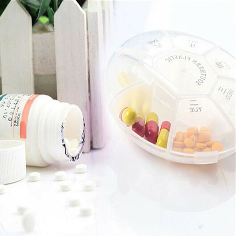 7 Grids 8.5cm Portable Weekly Pill Storage Box Case Container Medicine Organizer