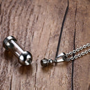 2 Pcs Stainless Steel Glass Openable Container Vial Tube Urn Keepsake