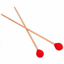 1 Pair Marimba Mallets, Percussion Mallets with Red Yarn Head and Smooth Wo N6V9