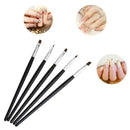Nail Art Painting Acrylic UV Gel Salon Pen Flat Brush PCS Dotting Kit 5 Set J6R3