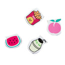 4 Pcs Cartoon Fruit Animal Cats Magnet Bookmark Paper Clip School Office Su