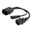 New Power Cord IEC320-C14 TO C13 + C7 Male To UPS Server 3 Pin Female