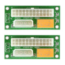 2pcs ATX 24Pin to SATA Molex 4Pin Dual PSU Power Card