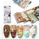 10PC Newspaper Series Nail Foils Stickers Transfer Paper Nail Art Decoration DIY