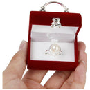 Jewelery Box Display Case for Ring Earrings Box Organizer - Red F9L9