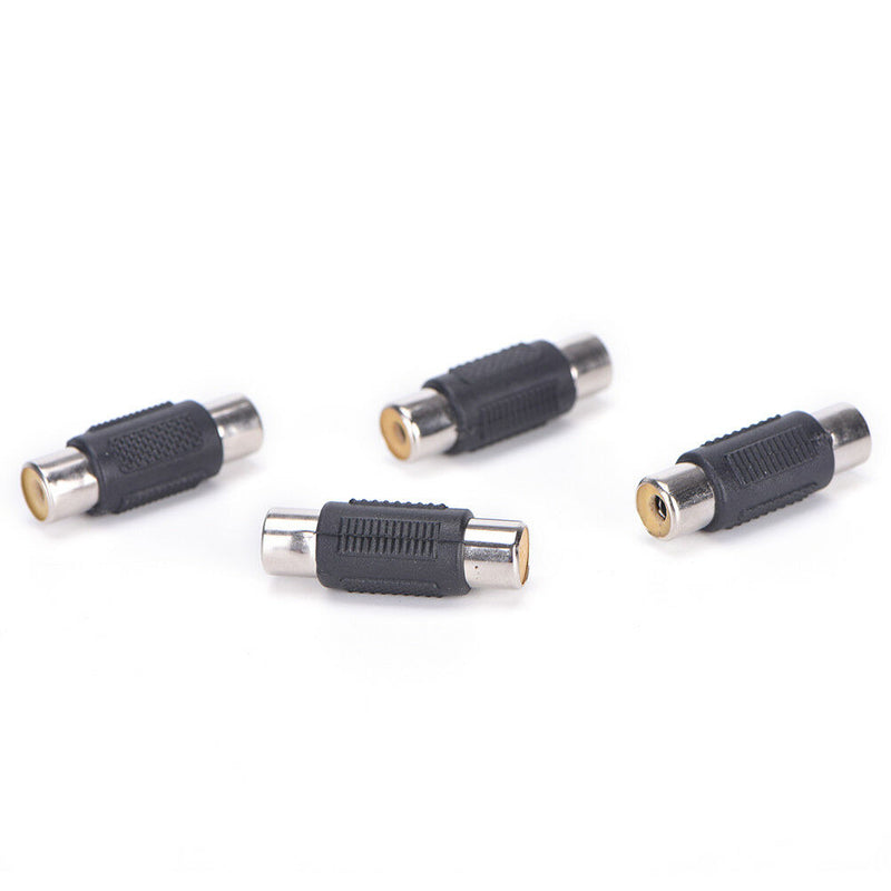 10x RCA Female to Female Coupler Plug Audio Video AV Cable Adaptor RCA Joiner TO