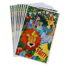 10pcs Safari Animals Gift Bags Plastic Loot Bags Candy Bag Kids Birthday Deco*