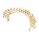 1 Piece Rock Punk Clear Rhinestone Decor Ear Cuff Enclose Earrings for Left X3L6