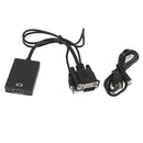 VGA Male to HDMI Female SVGA Video Converter Adapter Cable For PC DVD HDTV
