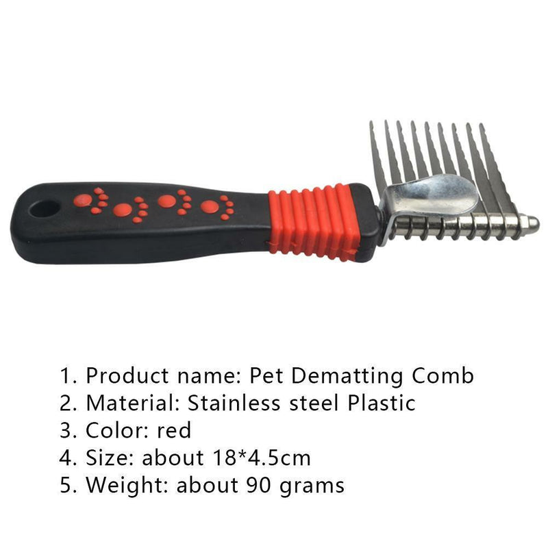 Pet Cat Dog Long Hair Deshedding Comb Grooming Brush Rakes Tool Pet Supplies