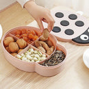 Ladybug Dried Nut Fruit Candy Box With Covered Five Divided Compartment Sna E7F2
