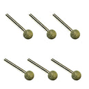 6x Round Head Diamond Mounted Points Grinding Bits 60mm Length 46 Grit 14/10mm