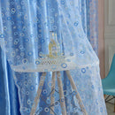 200cmx100cm Blue Round Circle Voile Tab Top Curtain Window Drapes Valances