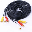 3 RCA Composite Male to Male Audio Video AV Cable for DVD TV