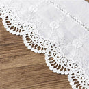 1 Yard Cotton Embroidery Floral Lace Trim Ribbon 14cm-Wide Wedding Fabric Sewing