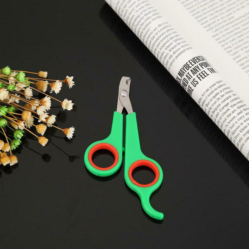 Stainless Steel Pet Nail Toe Scissors Dog Cat Claw Grooming Clipper (Green) A