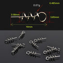 100X Soft Lure Baits Hook Pins Spring Fixed Lock Fishing Screw Needles Soft W JR