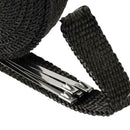 5m Thermal Exhaust Pipe Wrap Heat Resistant Cloth for Car Motorcycle (Black