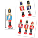 6pcs 12.5cm Nutcracker Puppet Christmas Ornaments Desktop Decoration Cartoons