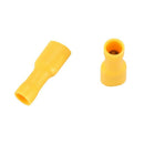 100Pcs Insulated Crimp Spade Terminal Wire Cable Connector Female Yellow 12