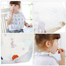 Cartoon Elephant Disposable Baby Bibs with Food Catcher Pocket Pack of 10