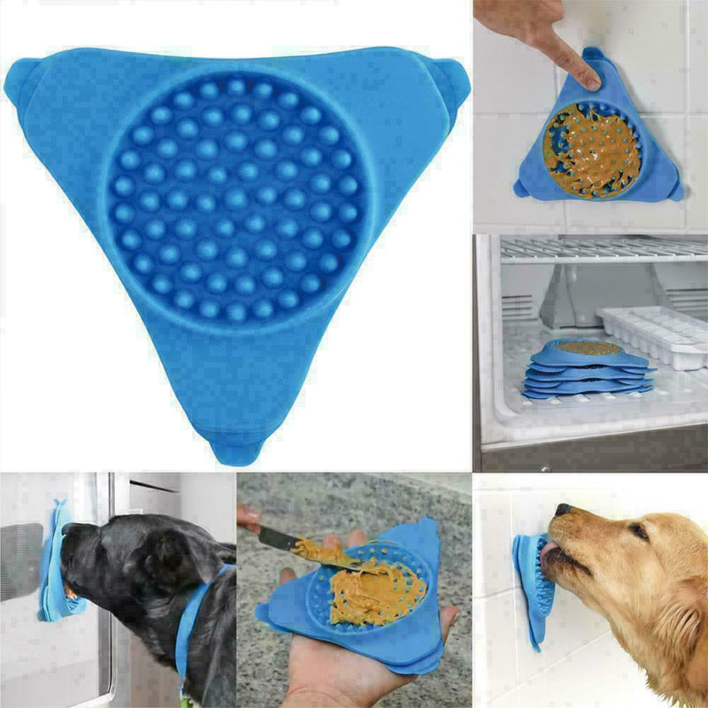 Silicone Pet Treater For Dogs Wall Feeder Slow Food Mounted Sucker Best Lic D4C0