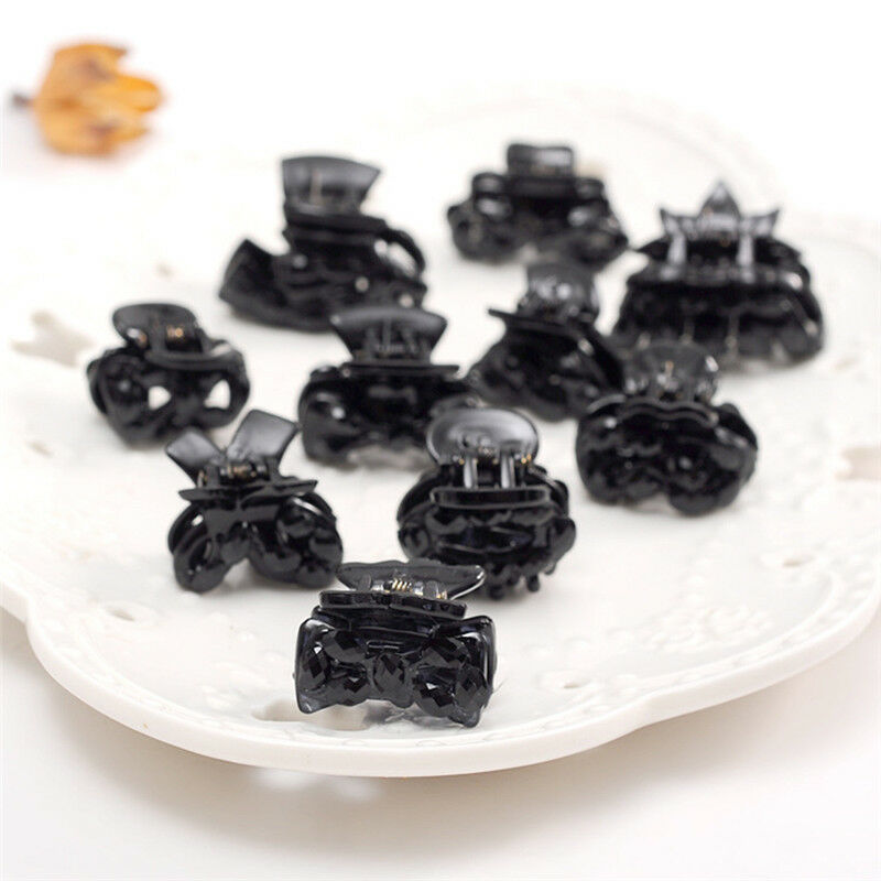 10pcsular Mixed Small Plastic Black Hair Clips Hairpin Claws Clamps LJ