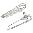 2pcs Hot Safety Pin Brooch Crystal For Womens Scarves Corsage Sweater Collar
