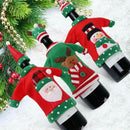 3pcs Ugly Christmas Sweater Wine Bottle Cover, Handmade Wine Bottle Sweater