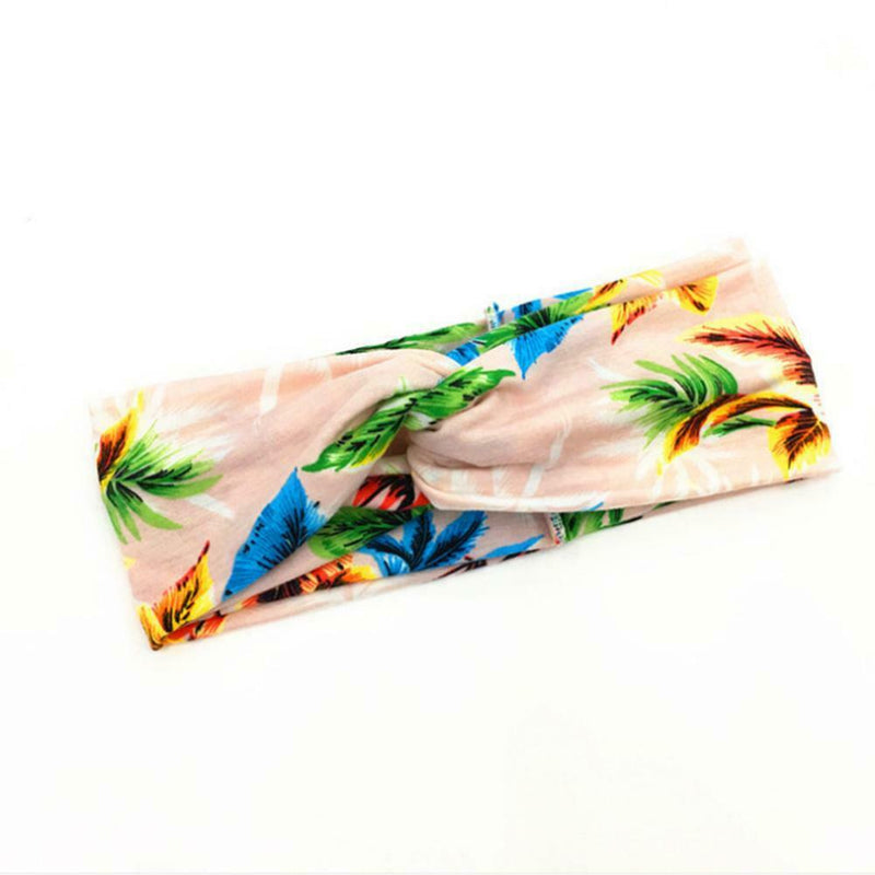6pcs Women Elastic Headband Printed Hair Band Knotted Headdress Headwear A