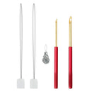 1Set Colorful Rainbow Punch  Embroidery Starter Kits For Beginner DIY Tool