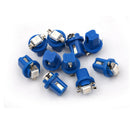 10X B8.5D Car Gauge 5050 1 SMD LED Dashboard Side Lights Bulbs Indicator Blue BX