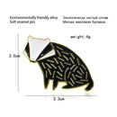 Fashion Hedgehog Cartoon Animal Brooches Collar Lapel Badges Unisex Jewelry