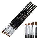 7 Pcs Nail Art Pen Brush UV Gel Acrylic Painting Drawing Liner Polish AU