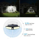 100 LEDSolar Powered  PIR & Light Sensor Outdoor Wall Garden Light Lamp