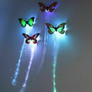 LED Colorful Butterfly Flashing Hair Braid Lights Up Party Xmas Z2G3 Wig Su D6O1