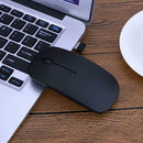 2.4GHz 1,000DPI Ultra-thin 3-Button Wireless Photoelectric Mouse (Black)