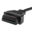 16 Pin to 20 Pin OBDII Tool Car Diagnostic Adapter Connector Cable for KIA Black