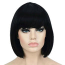 Short Bob Wigs, Straight Synthetic Hair Wigs for Women, Girls, Heat Resistant,