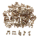 100 Pieces - DIY Wooden Note Shape Embellishments - Sort Gaming Card Makiing
