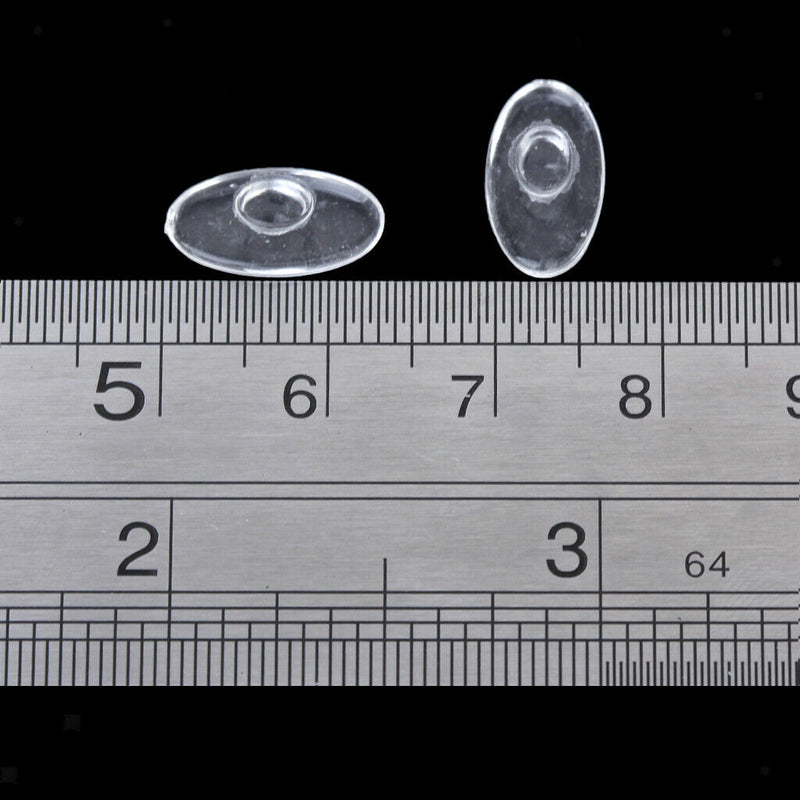 25 Pairs Oval Silicone Eyeglass Push In Nose Pads