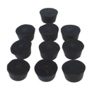 10 Pcs 17mm x 10mm Conical Recessed Rubber Feet Bumpers Covers Black K7O2