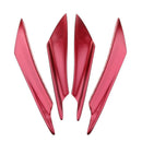 4pcs Red Car Front Bumper Lip Splitter Spoiler Plastic Easy Installation