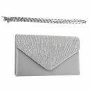Womens Silk face Diamond Clutches Shoulder Bag Evening Bridal Prom Satchel